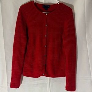 Charter Club 100% Cashmere Red Cardigan
